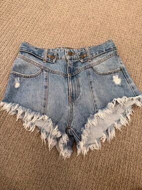 Retrofete High-Waist Denim Shorts